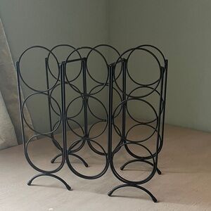 Black Metal Wine Rack